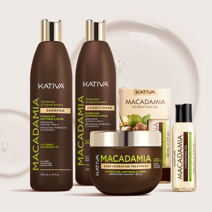 Pack Complet Macadamia: Shampooing + Conditionneur + Masque + Huile