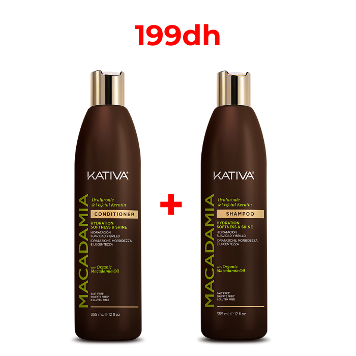 Pack Macadamia: Shampoo + Conditioner – Hydratation & Brillance